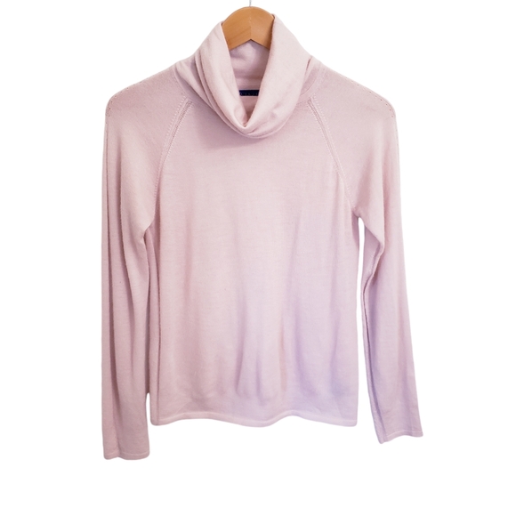 LiLiu 100% Cashmere Soft Baby Pink Turtleneck Sweater, Size S - Picture 1 of 9